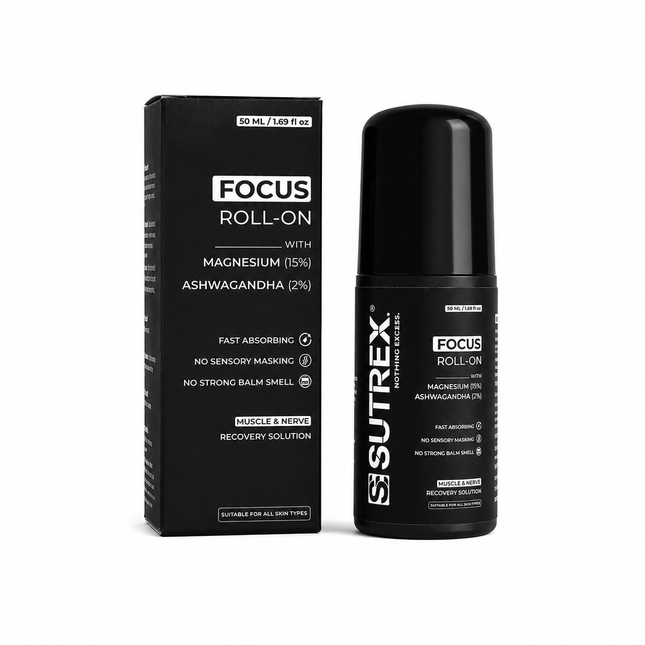 SUTREX Headache & Stress Relief Roll-On | Magnesium, Ashwagandha & Menthol | Cooling Wellness Roll On for Neck Tension, Screen Fatigue & Travel Fatigue | Non-Greasy Formula | 50ml-picture-10