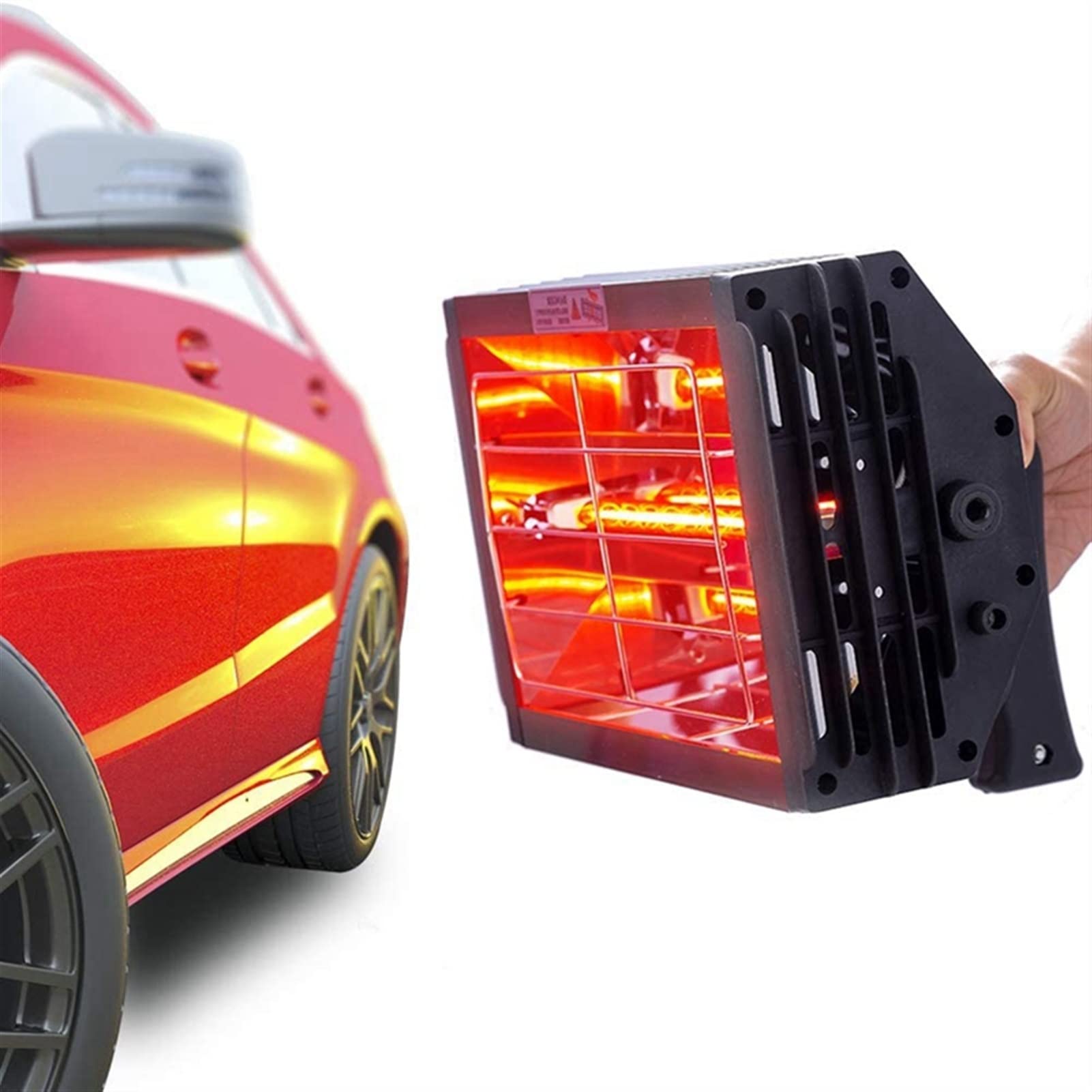 Lampada per la polimerizzazione della vernice Lampada da prova a spruzzo a a a mano a 1000 W a pellicola Scherza a infrarossi Asciugatura Riscaldamento per cabina di verniciatura e officina in garage