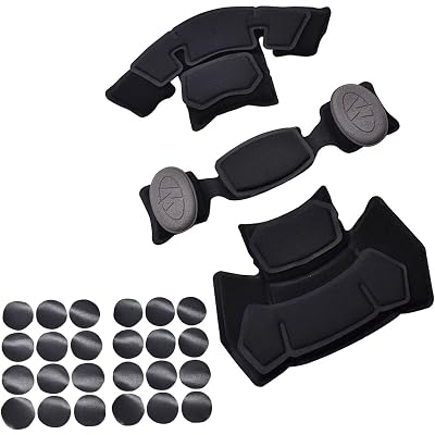 Internal Memory Foam Pads Helmet Lining Tactical Airsoft Helmet Padding kit Replacement Helmet Liner System Protective Cushion Mat Accessories fit Fast MT MICH IBH AF ACH MK M88 Airsoft Helmet