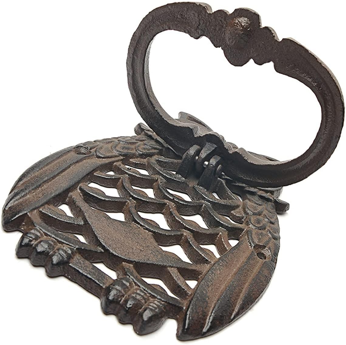 Outdoor Vintage Vintage Front Door Knockers European American Industrial Cast Iron Retro Craft Owl Antique Door Knocker Courtyard Door Knob Door Handle