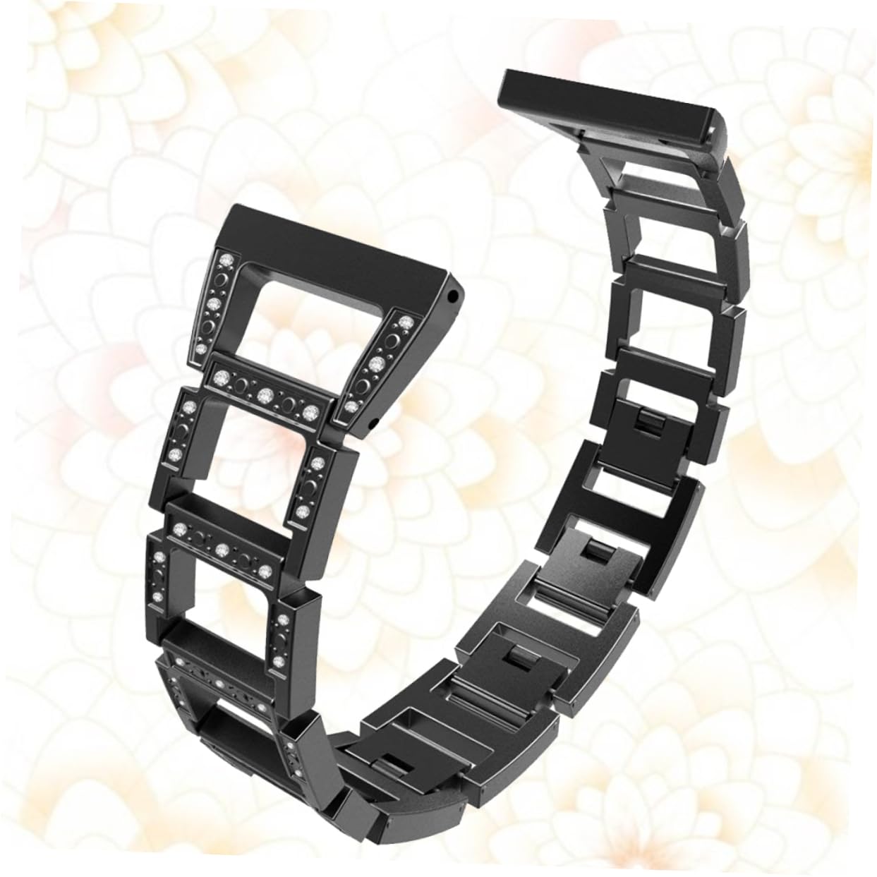 Housoutil 2 Pièces Bracelet De Montre En Acier Inoxydable Accessoires De Montre Intelligente Remplacement De Bracelet De Montre Groupe Bandes De Cuir Bande De Cuir Léger Trapézoïdal Regardez
