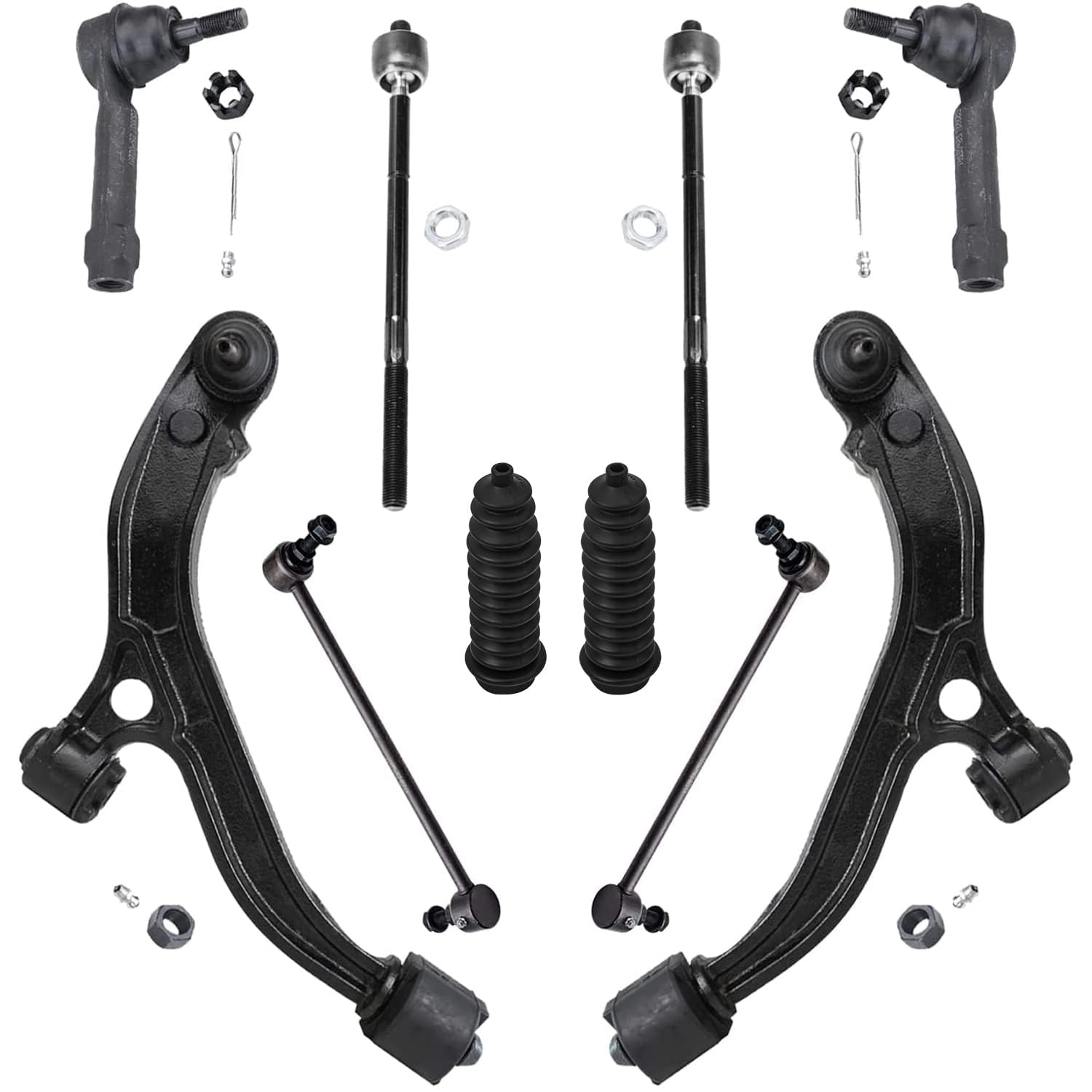 Detroit Axle - Front End 10pc Suspension Kit for 01-04 Dodge Grand Caravan