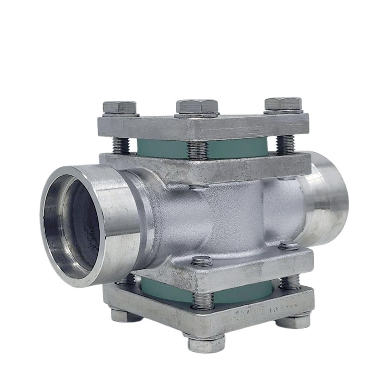KACOME SG-YL61-04 Stainless Steel 304 Square Cover Welded Impeller Sight Glass See-Through Window Oil Flow Indicator DN50((304) DN100PN16)