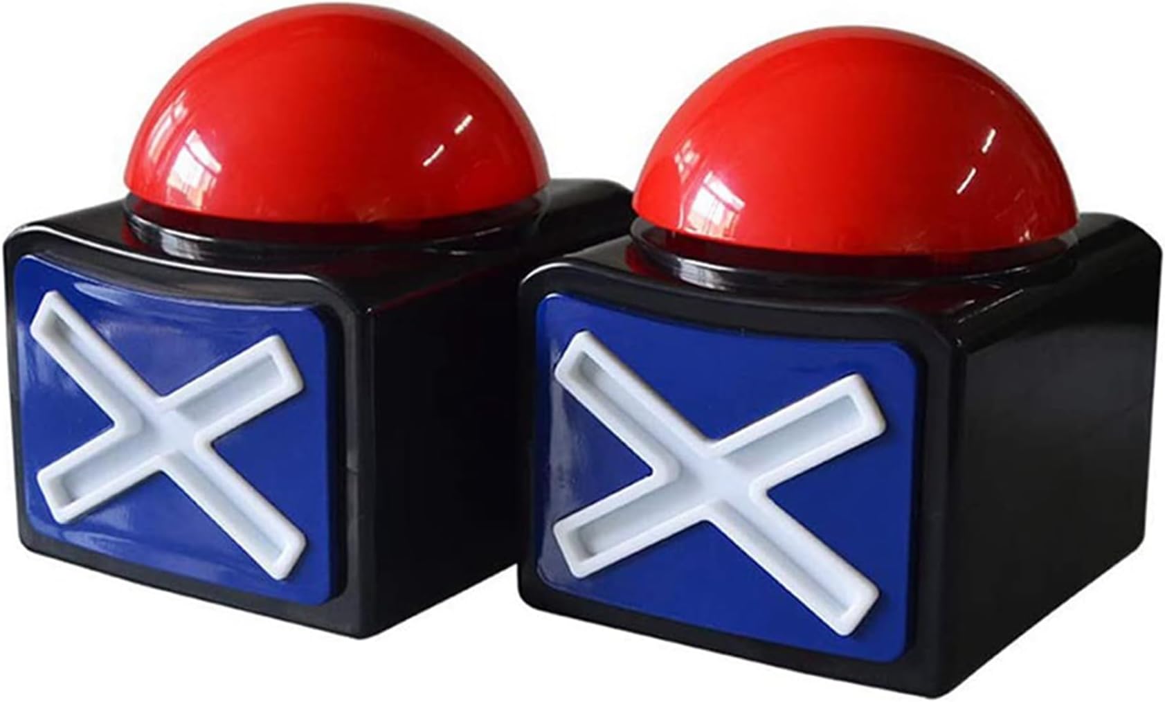 2PCS Game Answer Buzzer, Game Buzzer Alarm Sound Play Button with Light Trivia Quiz Got Talent Buzzer Game Toys