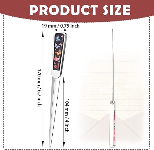 Miniatura 9 de 4 cuchillos para abrecartas de acero inoxidable, abridor de sobres ligero, herramienta para abridor de correo, cuchillos de letras para oficina,