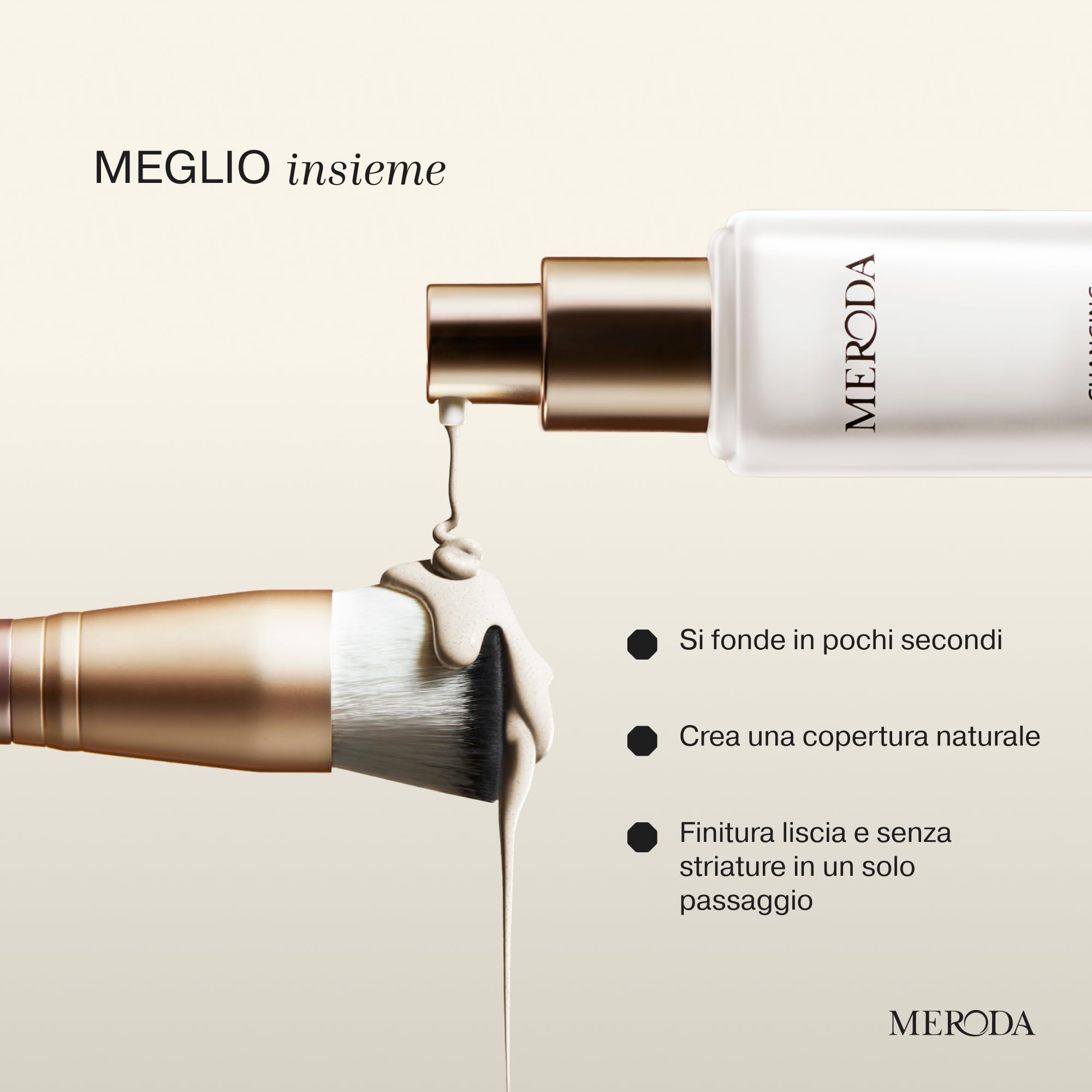 MERODA® Changing Fondotinta SPF 15, confezione da 2 (pelle da leggera a media), fondotinta che cambia colore, per pelli mature, per il trucco del viso