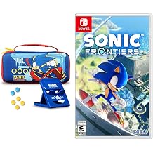 Sonic the Hedgehog 8+ Years Gaming On-the-Go Kit with Travel Case, Grips, Stand, and Sonic Frontiers Game for Nintendo Switch