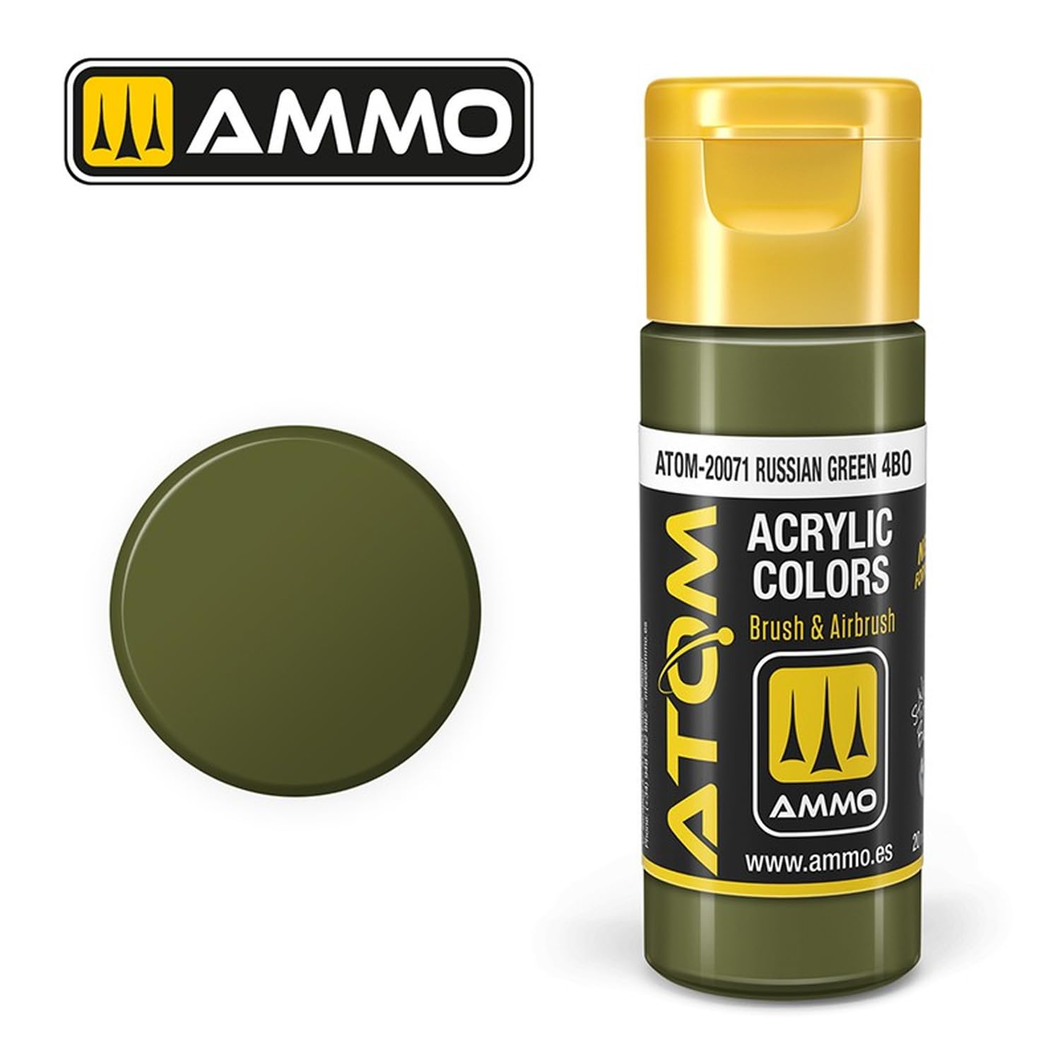 Amazon.com: AMMO of Mig Jimenez S.L Atom: Russian Green 4BO