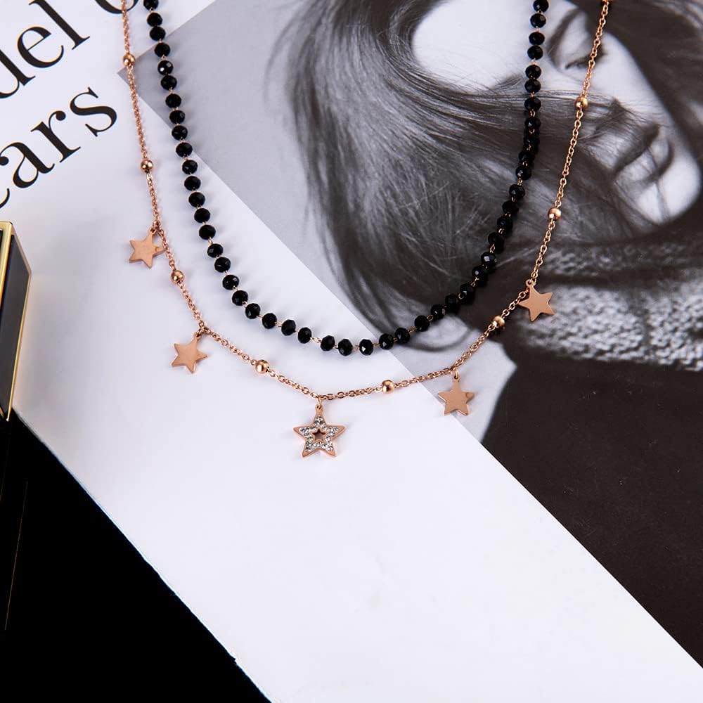 YUYTE Orologio da Polso da Donna, Set di Gioielli con Bracciale, Set di Gioielli da Donna, Collana con Cinturino, Oro Rosa e Oro per Le Donne, Orologio al Quarzo con Strass da Ragazza per Natale YUYTE Orologio da Polso da Donna, Set di Gioielli con Bracciale, Set di Gioielli da Donna, Collana con Cinturino, Oro Rosa e Oro per Le Donne, Orologio al Quarzo con Strass da Ragazza per Natale