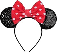 Vista 22 de FANYITY Orejas de disfraz de ratón, diademas de orejas de ratón para niñas y mujeres, talla libre