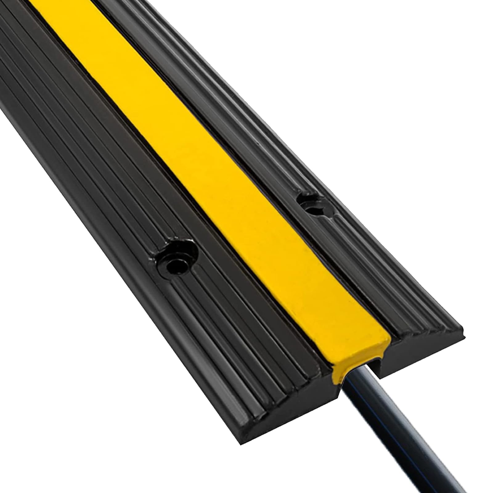 CXRCY 1-kanałowa gumowa rampa ochronna na kabel o pojemności 9,9 999,9 kg – rampy ochronne na kable do podjazdów i na zewnątrz, przewod/rura/osłona węża
