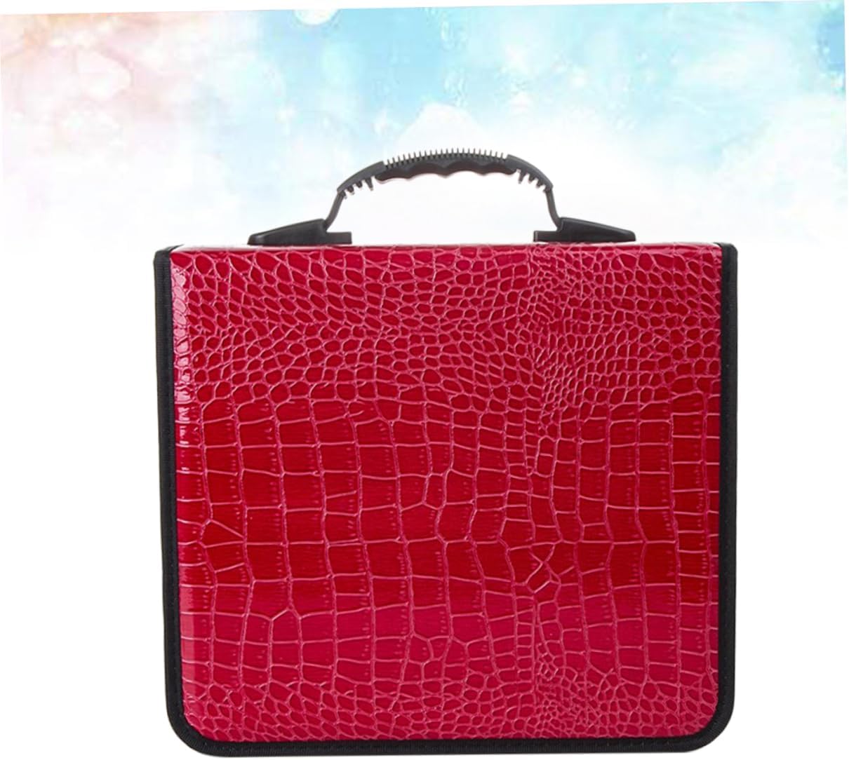 STOBAZA 2pcs Cd Storage Pouch Tote Handle Holder Cd Dvd Pu Bag Large Capacity Organizer for Dvd Bag