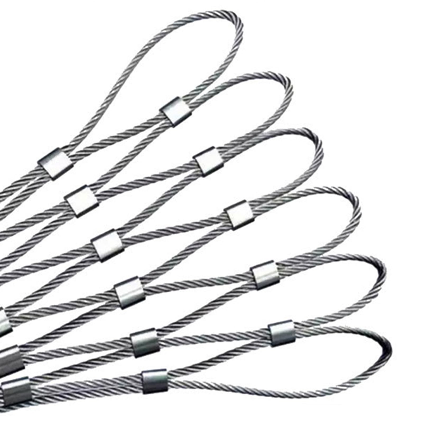 HJLKDYM Flexible Cable Wire Rope X-Type Mesh, High Altitude Anti-Fall Netting Safety Netting Outdoor Rope Netting Fence?Balcony Stair Fall Protection Fence,Animal Barrier(Silver-9cm,3x5m)