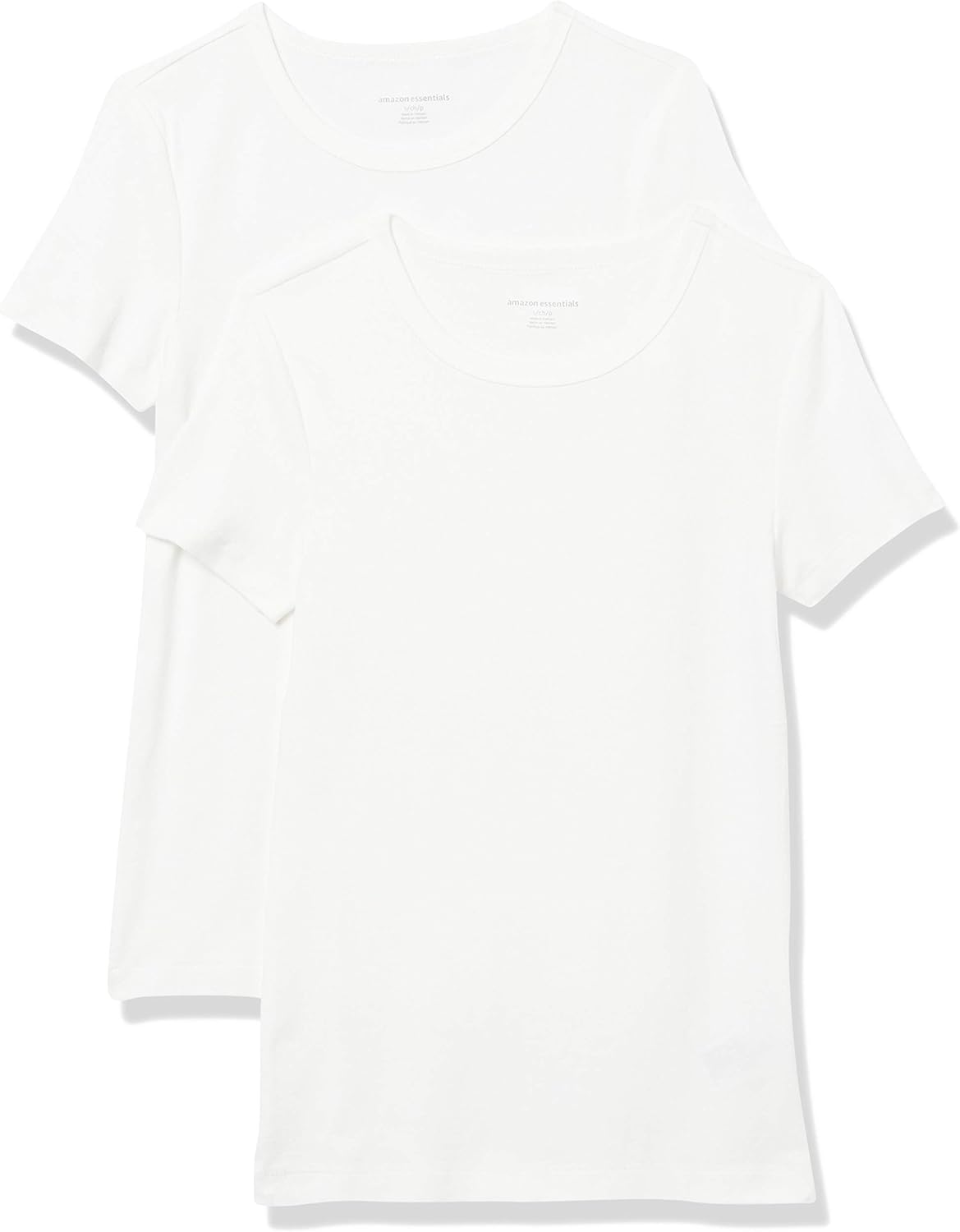 Amazon Essentials Women's Slim-Fit Short-Sleeve Crewneck T-Shirt, Pack of 2