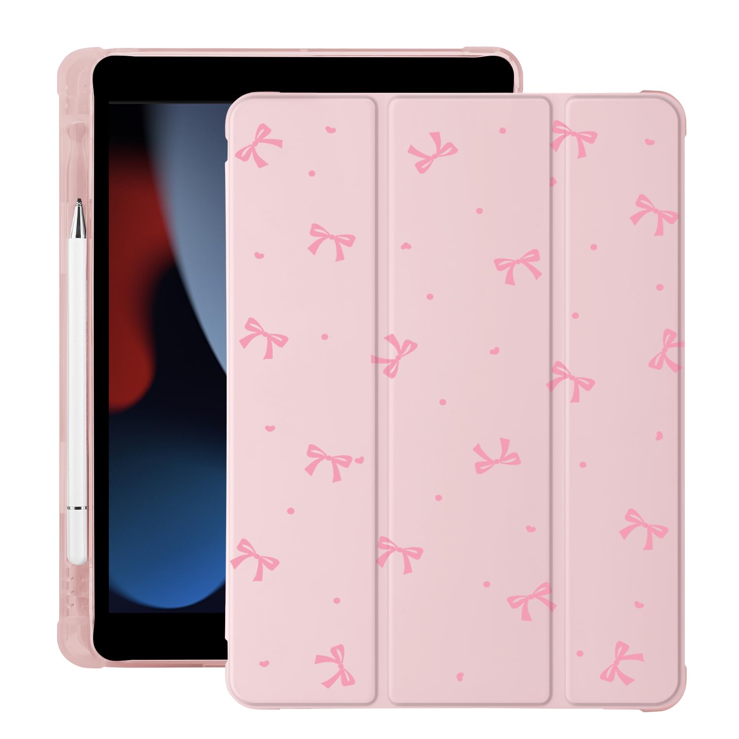 Amazon.co.jp: BlHMCASE かわいいピンクのリボン iPad Air 11インチ用