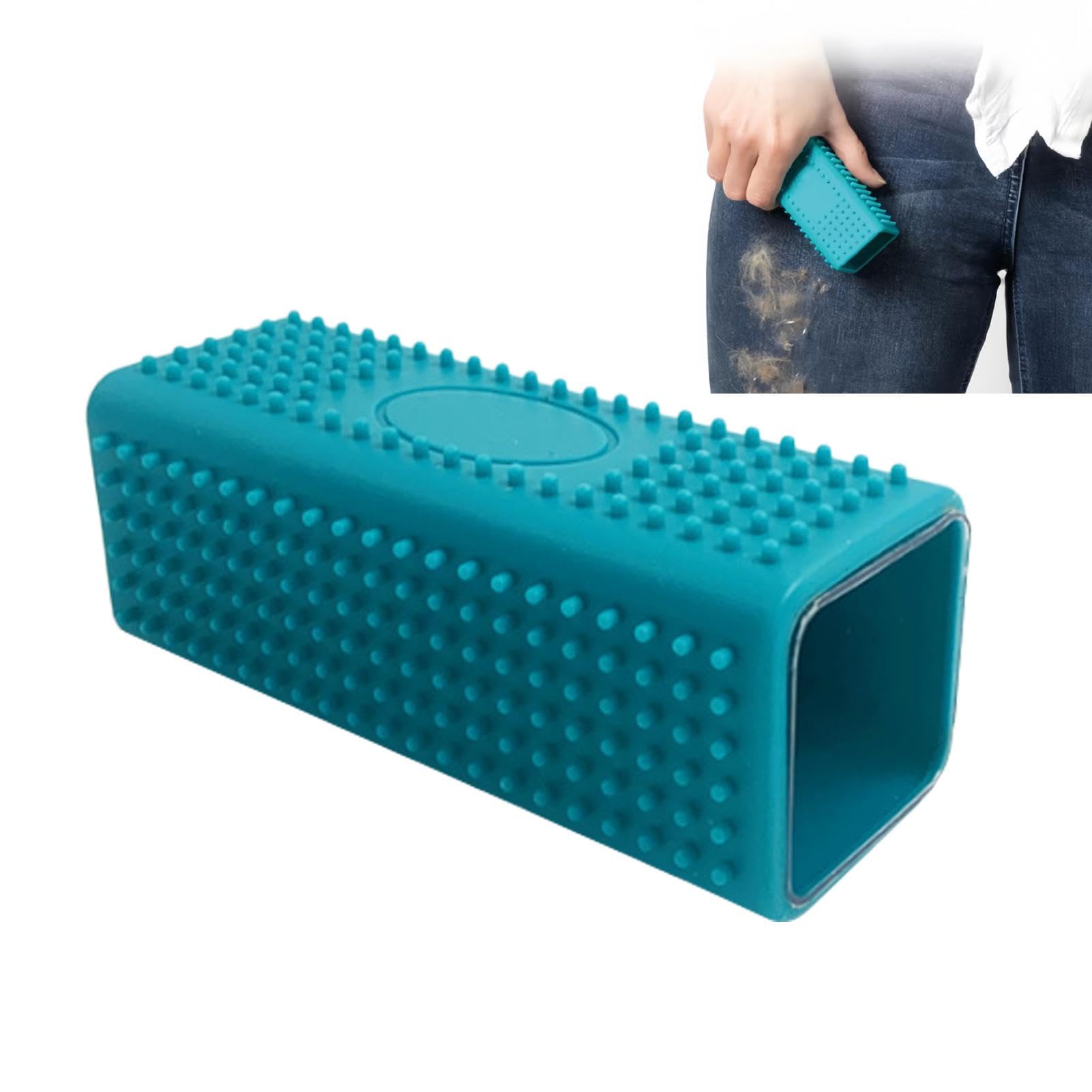 Cepillo de silicona para eliminar el pelo de mascotas, herramienta hueca, rectangular, rascador de pelo de animales para pelusa de perros, gatos y otras mascotas en ropa y superficies textiles