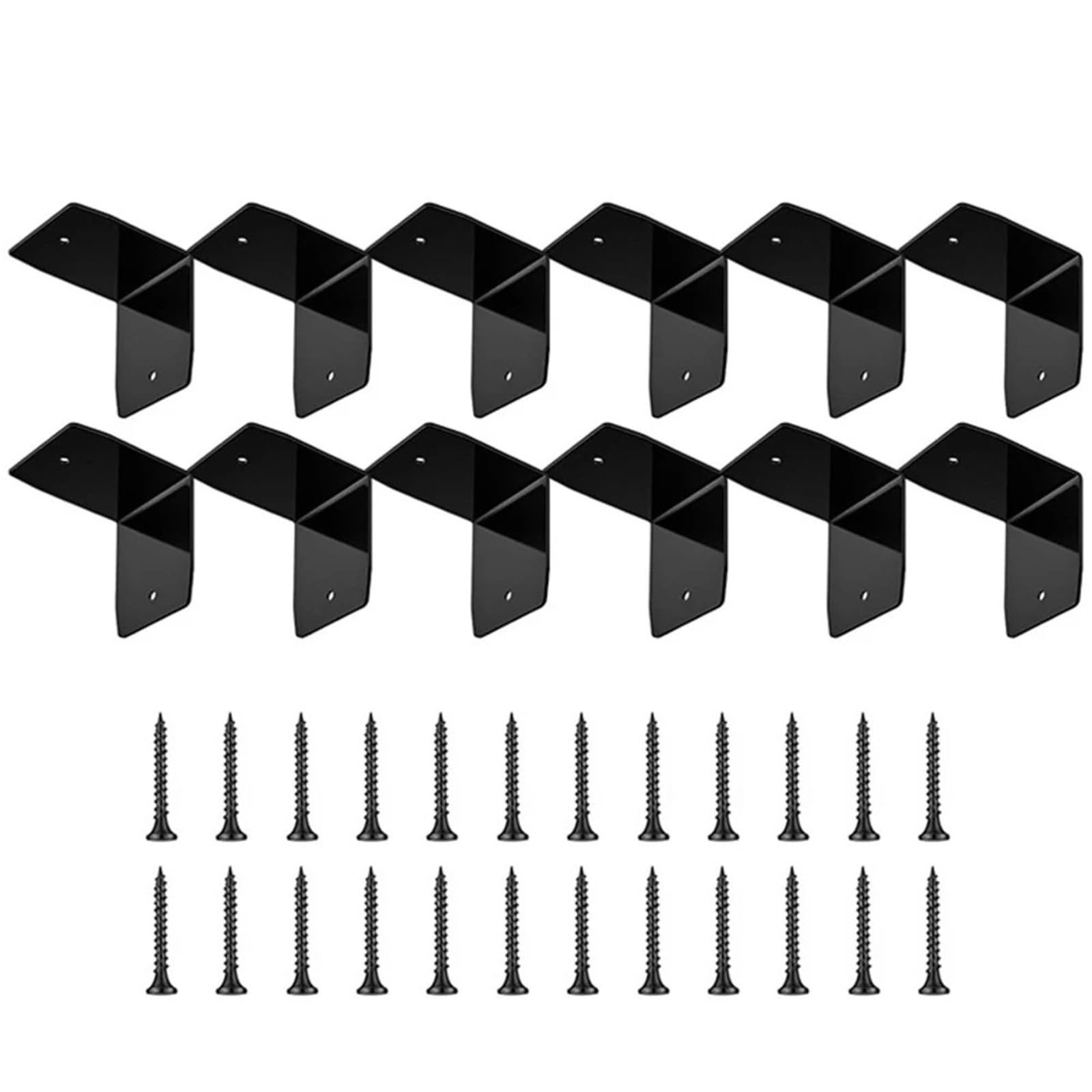 12 clips for viga con tornillos negros.