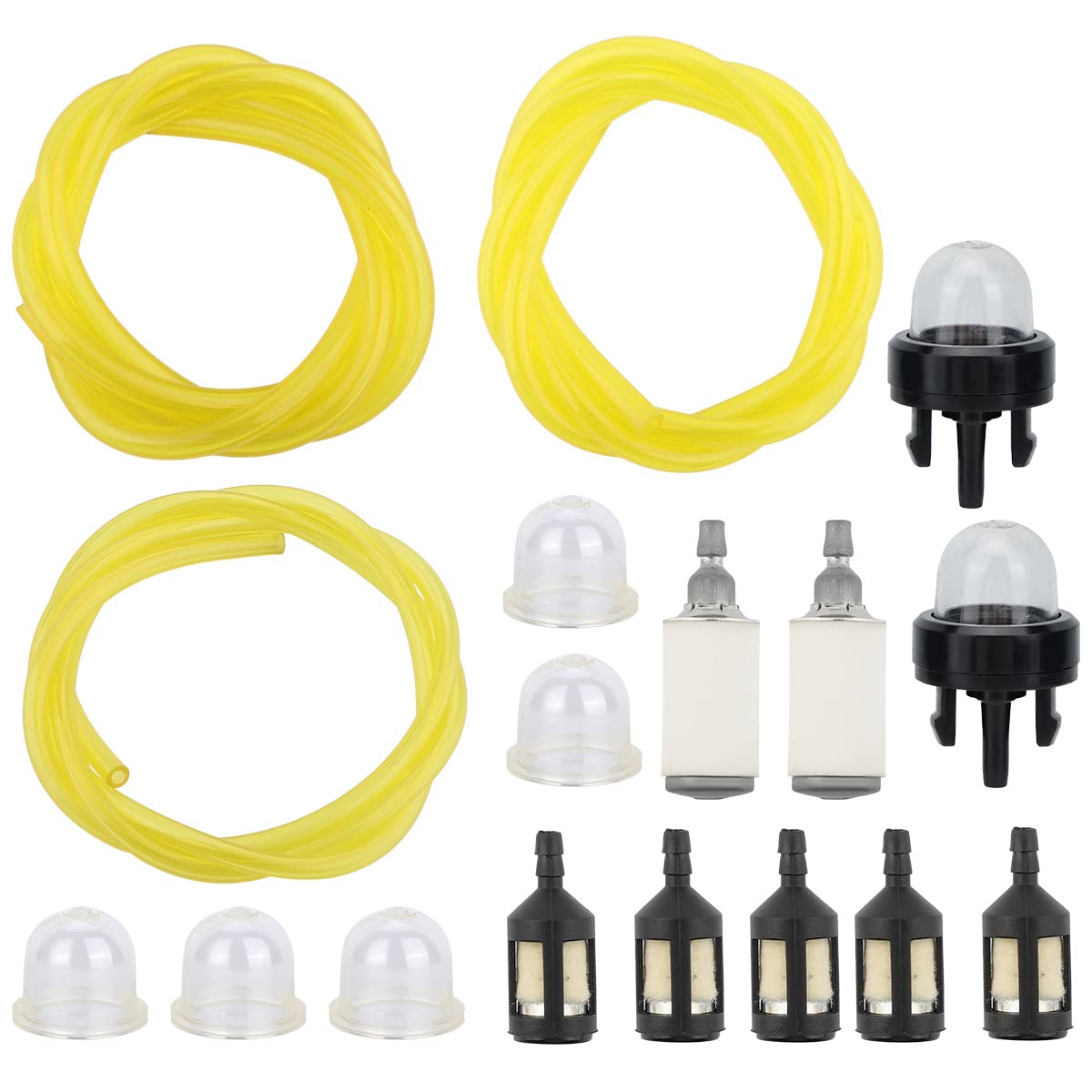 Primer Bulb, Primer Pouland Bulb, Fuel Filter6 Feet 3 Sizes Fuel Line Hose with Snap