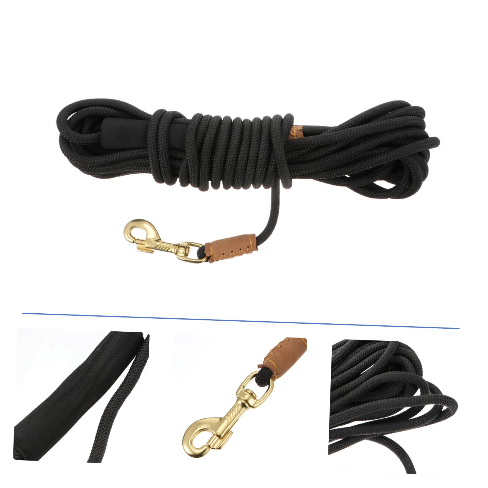 Laisse de Traction pour Chien Mètres Laisse Durable et Confortable pour Promenade et Entraînement des Animaux de Compagnie pour Chiens de Moyenne à Couleur Noire