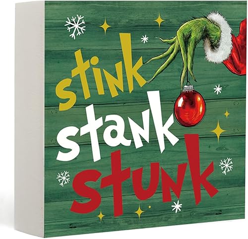 Letrero de madera con texto en inglés Merry Christmas para decoración del hogar, decoración de pared de Navidad, decoración navideña para