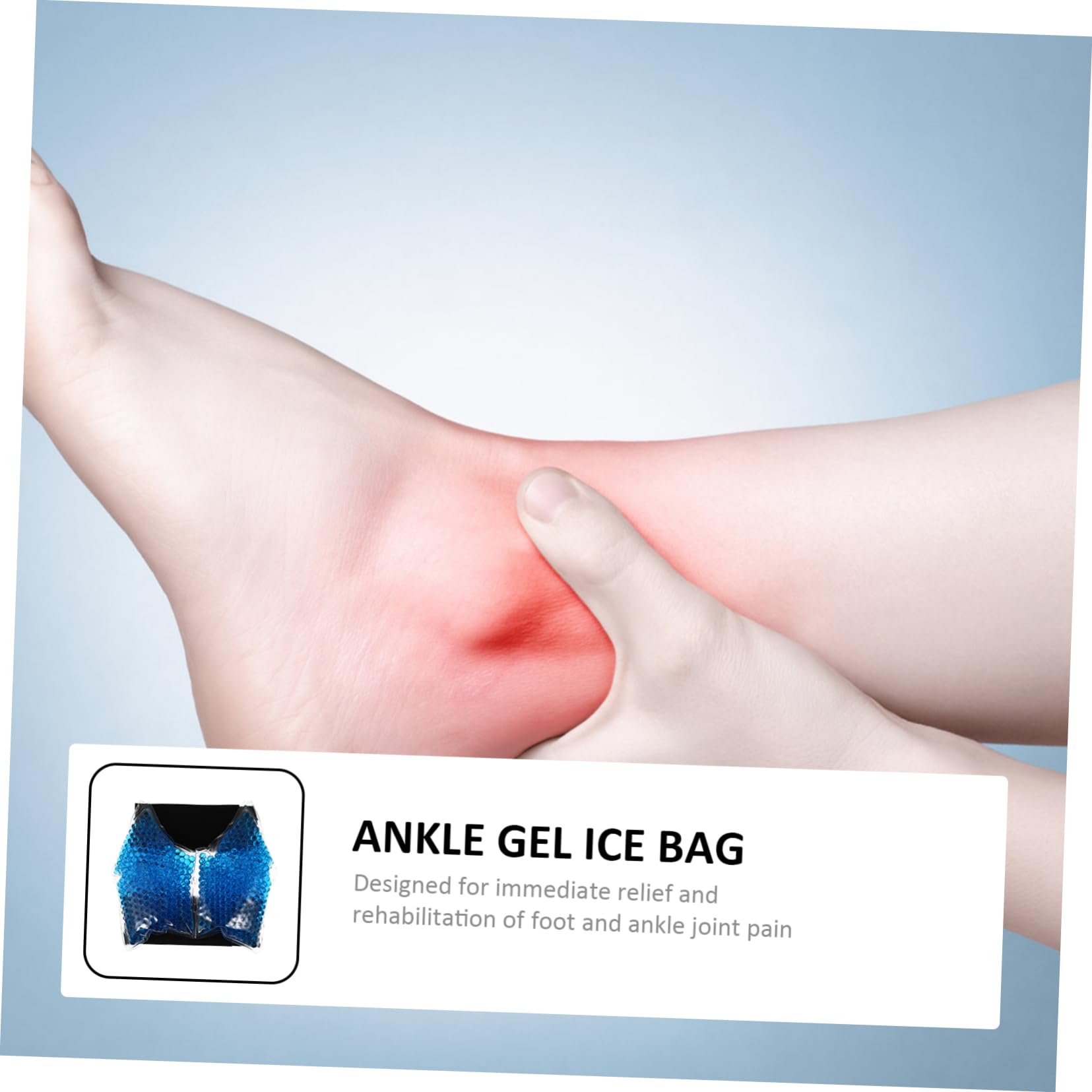 Healvian Borsa per Ghiaccio Piede e Caviglia in Pvc Gel Morbido Riutilizzabile per Terapia Caldo e Freddo, Allevia e Gonfiore, per Uso Domestico e Riabilitazione