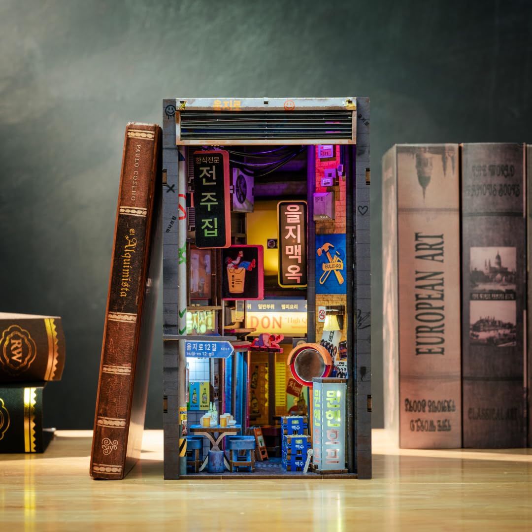 Amazon.com: Anavrin Book Nook Kit Seoul Hipjiro DIY 3D Wooden
