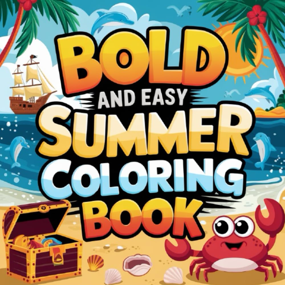 BOLD & EASY COLORING SCENES Coloring Book: Elegant and Relaxing Illustrations for Stress Relief, Creativity, and Mindful Fun