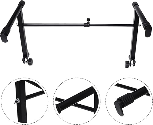 Miniatura 4 de Soporte de teclado de piano, soporte de teclado electrónico ajustable en altura, soporte de piano electrónico para pianos digitales, soporte práctico