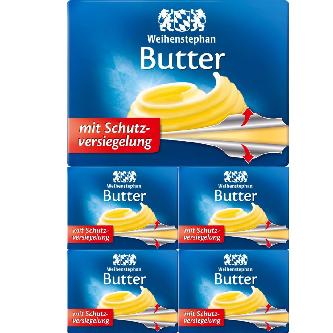 Weihenstephan Butter mit schutz versiegelung 250 gramm x 5 STÜCK mit Pufai Grocery [Frischegarantie]