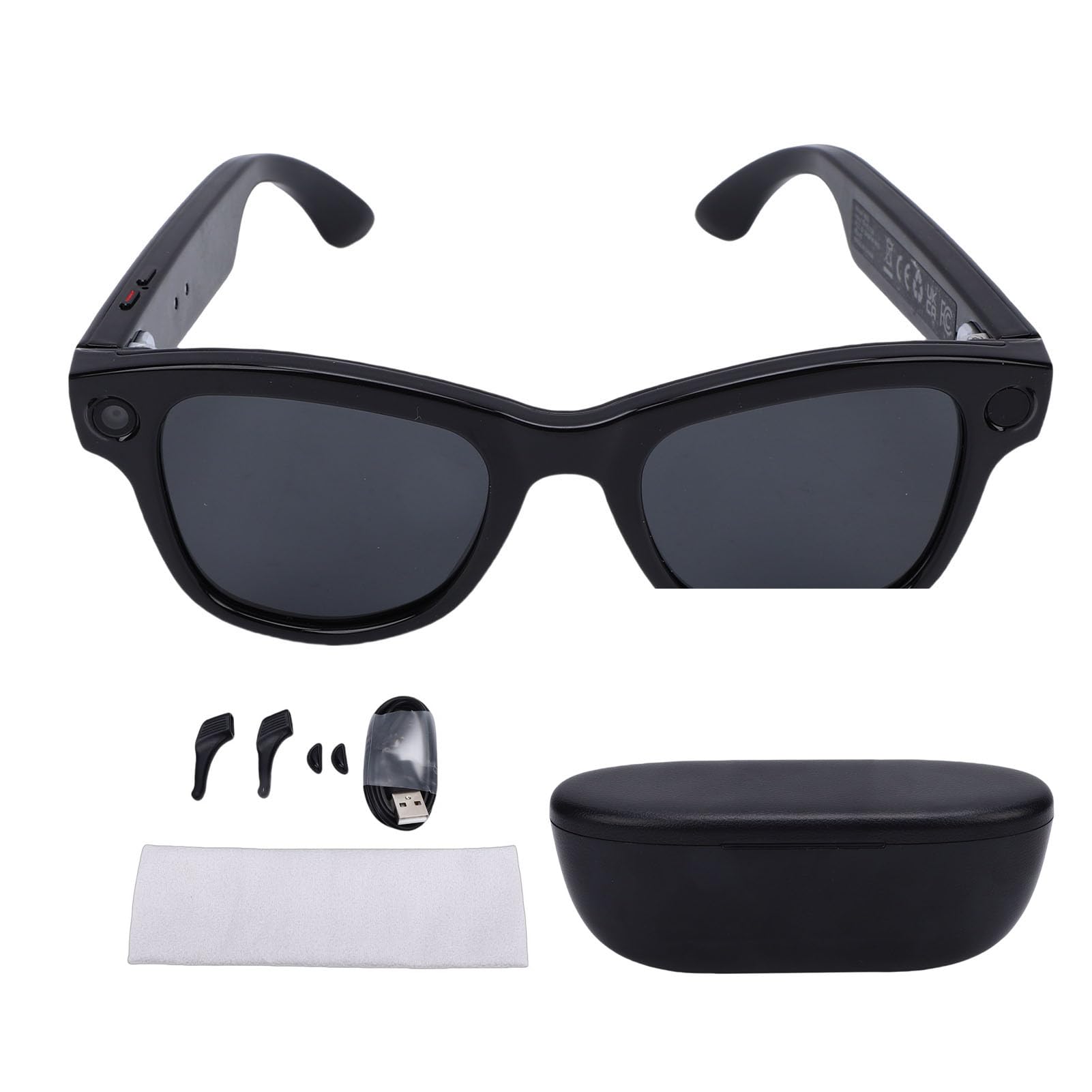 Bewinner Smart Glasses with Camera 8MP HD Photo Video Recording Glasses Picture Identification AI Real Time Translation with