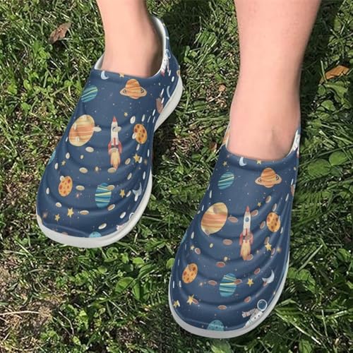 Boys and Girls Lightweight Slip On Sneaker Water Sandals Cartoon Print Garden Clogs for Beach Pool4