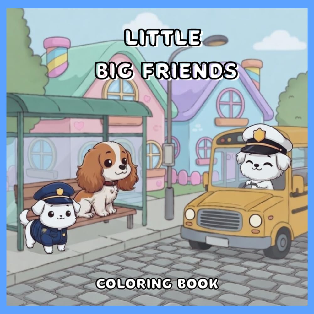 COLORING BOOK LITTLE BIG FRIENDS: Adorable little animals and much more to color