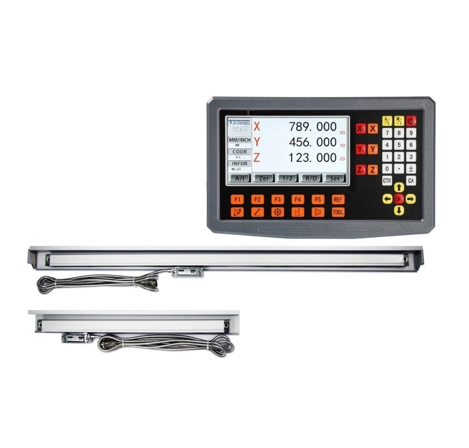 Kit SDS2-3VA 2 Axes DRO avec Affichage numérique et encodeurs linéaires KA35 (300 mm - 1 000 mm)