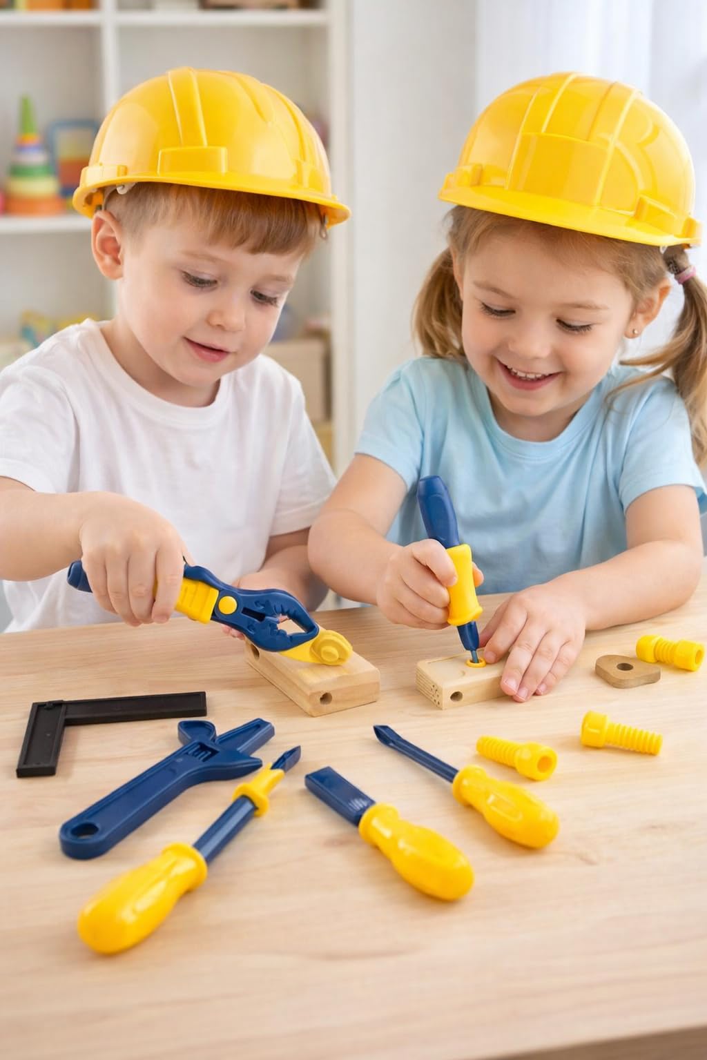 TOY STATION Kids Tools Kit | Construction Tools Set for Boys & Girls | Pretend Play Mechanic Tool Kit |STEM Learning |Educational DIY Role Play Toy for Ages 3-8 | Birthday Gift | 8pc Set 2