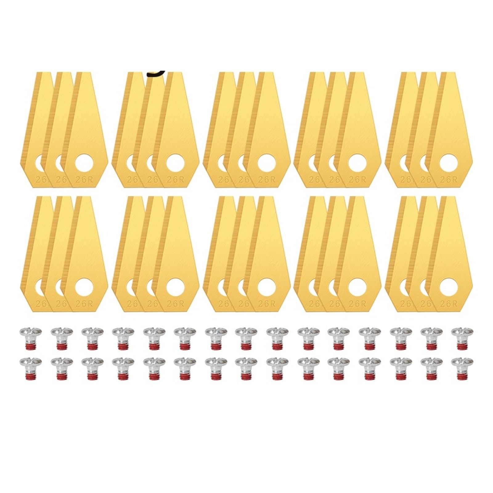 Cuchillas de Repuesto for cortacésped (Paquetes de 9, 18 y 27 Piezas) de Acero Inoxidable for Robot cortacésped Indego.(Silver 27pcs)