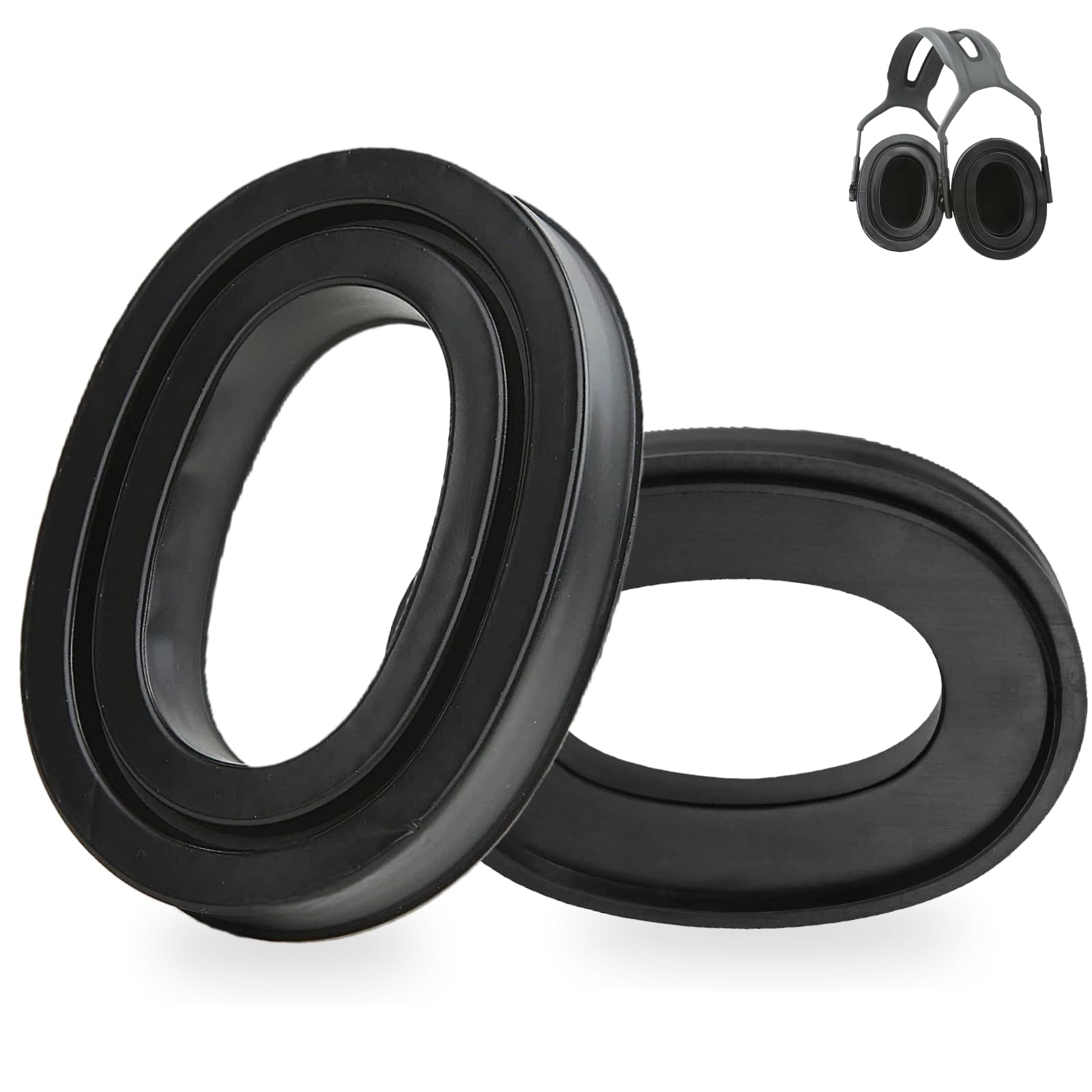 Gel Ear Cushions Replacement Fit for 3M Peltor X1A-X5A Headsets-Black