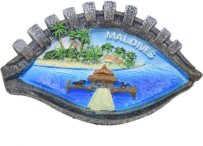 3D Resin Maldives Fridge Magnet Hand Painted Tourism Souvenir Magnets Home Decoration