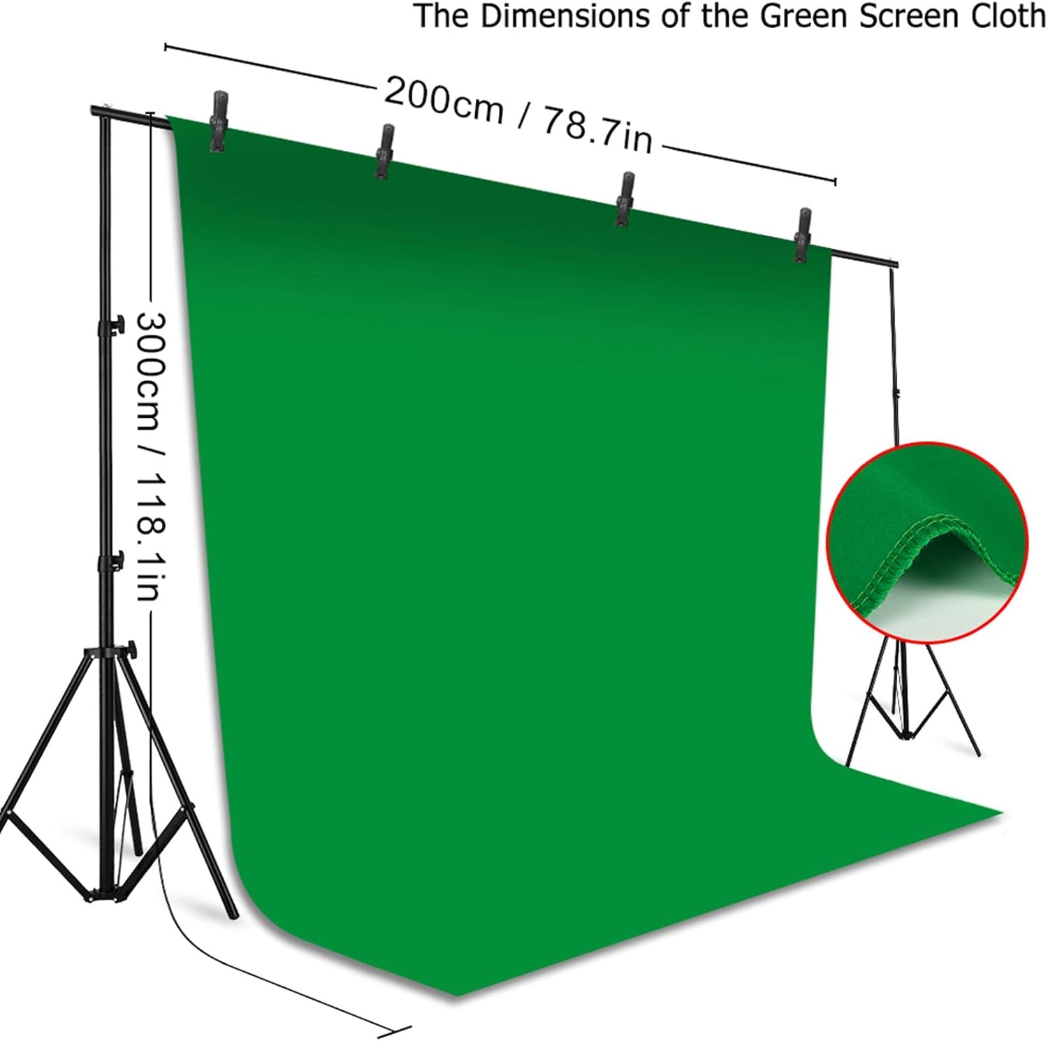 Bеѕt Prоmо Selens Green Screen Backdrop Stand Kit, 6.5 x 10ft Photography Background Support System with 6.5 x 10ft Cotton Muslin Chromakey Backdrop, Photo Studio Clamps Clips for Product Portrait Shooting