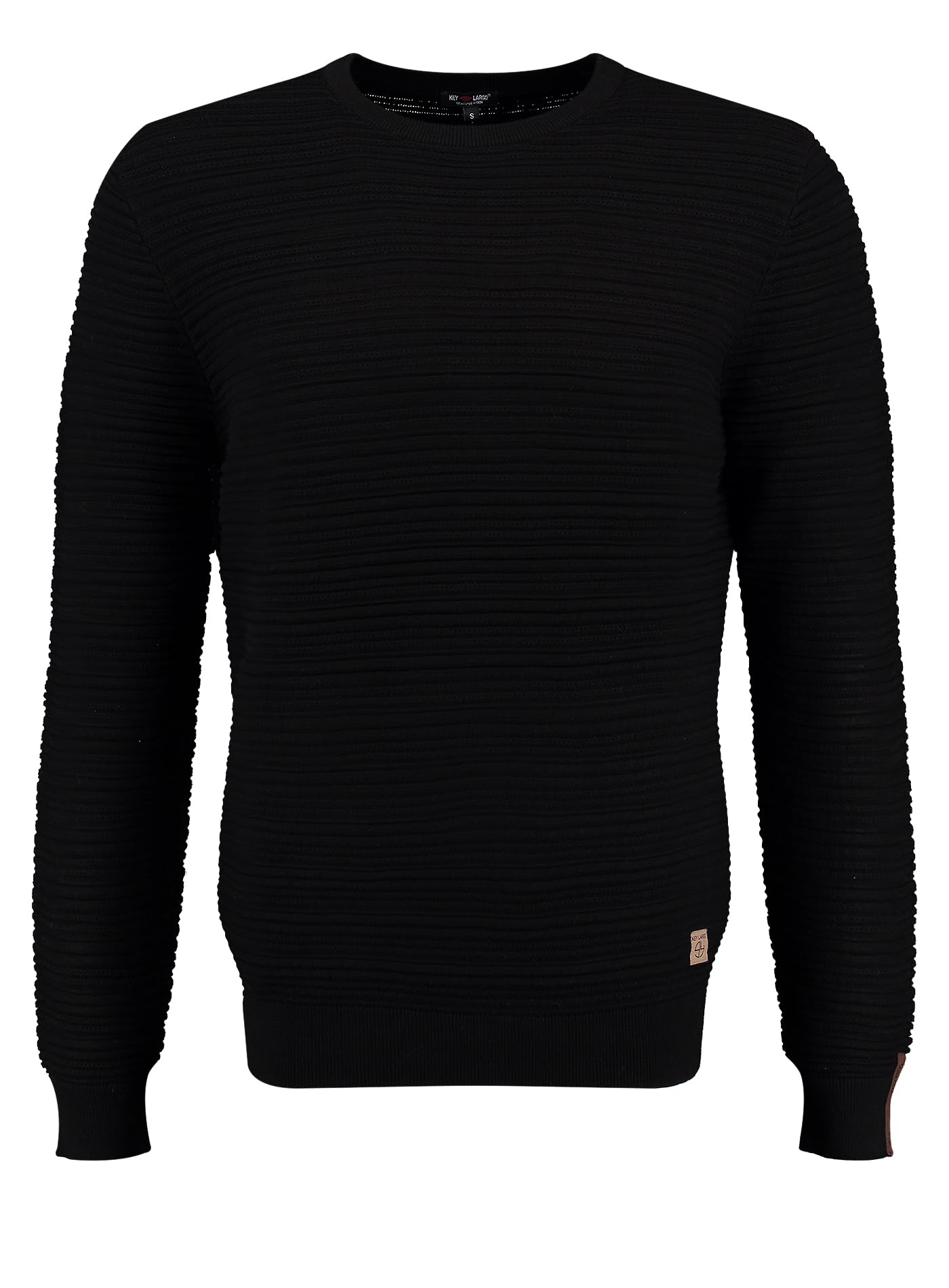 KEYLARGO Bern okrągły sweter męski, Black (1100), M