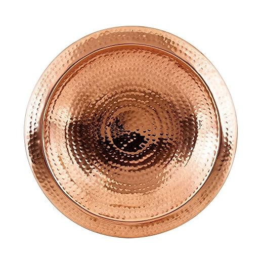 Achla Designs Hammered Copper Birdbath Bowl with Rim