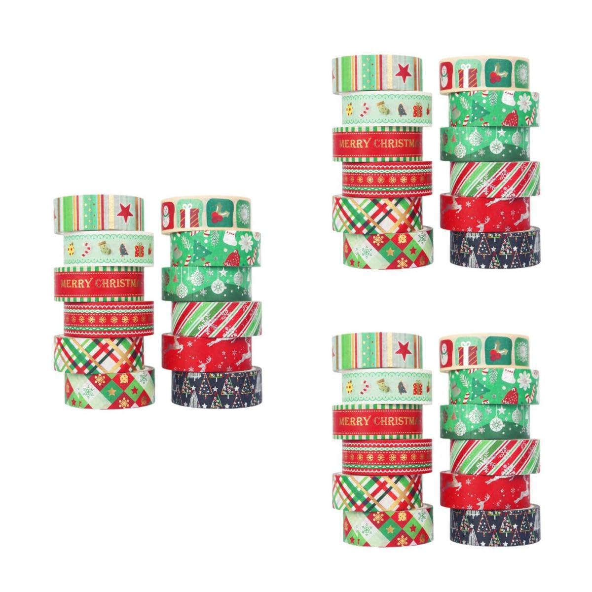 ABOOFAN 36rollos Cinta Washi Decorativa De Tema Navideño para Manualidades y Scrapbooking Diseño Creativo para Decoración Festiva