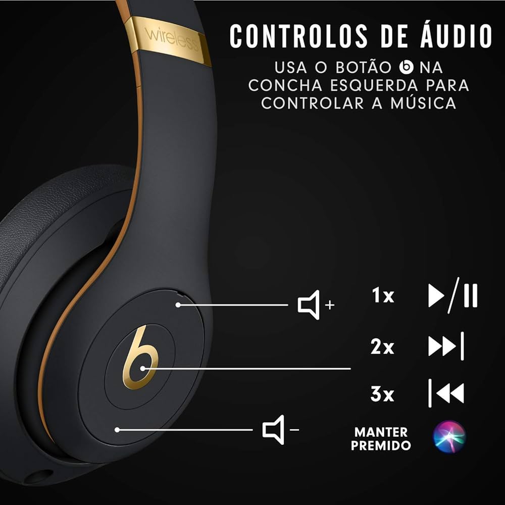 Beats Studio Wireless ブラック/ゴールド Beats Studio3 Wireless Noise Cancelling Over-Ear Headphones