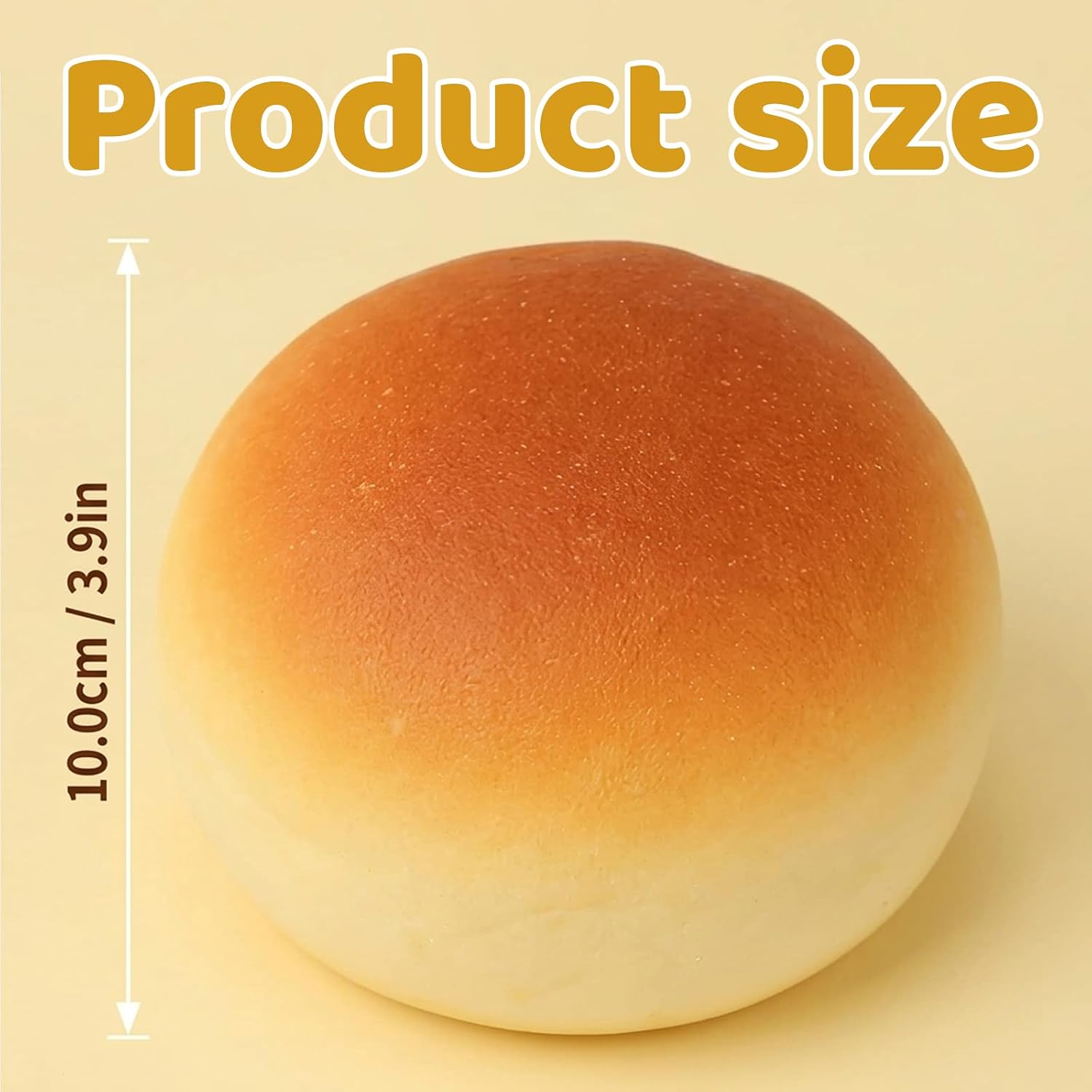 Bread Squishies, Squishies Bread, Stress Relief Tool for Adults with Anxiety, Butter Scented Sensory Experience, Portable Desk Decor, 3.9 Inch Diameter image 2