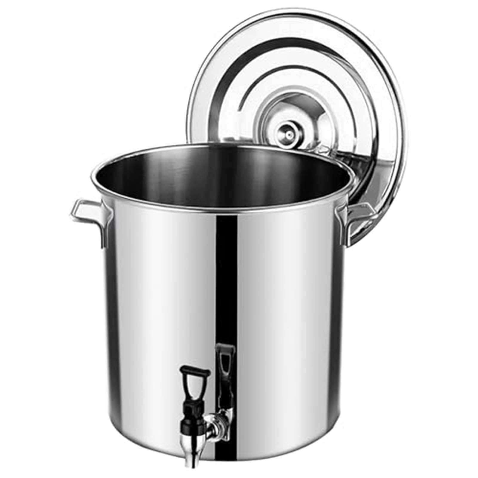THEGA Hervidor De Cerveza Casero De Acero Inoxidable Resistente con Grifo, Olla De Calidad Comercial Y Lata para Leche Espesa con Grifo, Elaborar Cerveza(10L/9.4QT)