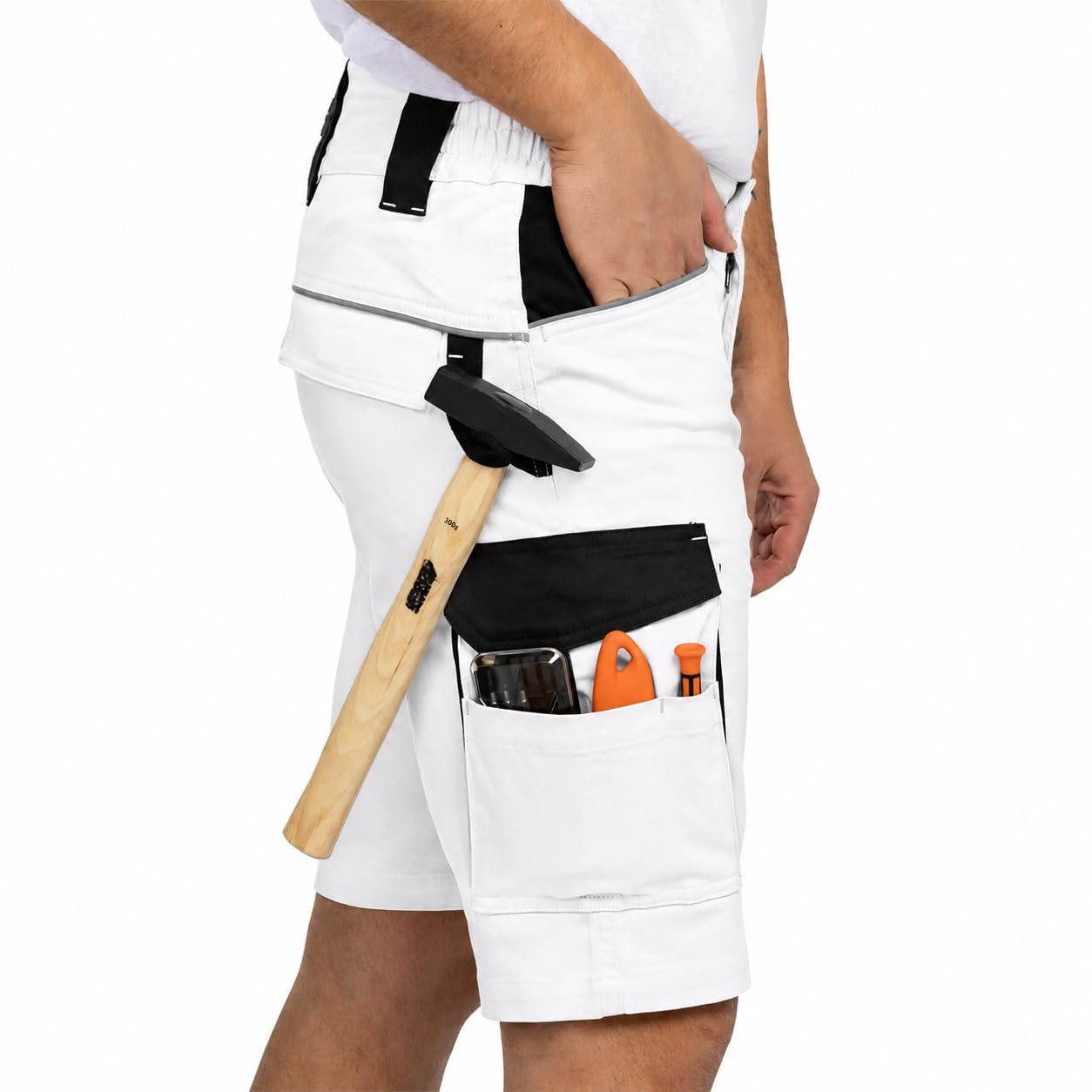 BWOLF Daytona Arbeitsshorts Stretch, Arbeitshosen Männer Kurze, Arbeitshose Herren mit vielen Taschen