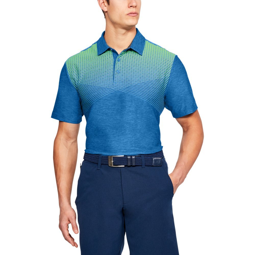 Under Armour Men's Play Off Heather Polo Shirt HeatGear Top 1351131 (Red Heather 608, Medium) — view 16