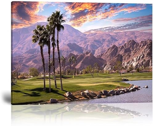 HJY Art Lienzo decorativo para pared de campo de golf de Estados Unidos y California, lienzo para decoración del hogar, sala de estar, dormitorio,