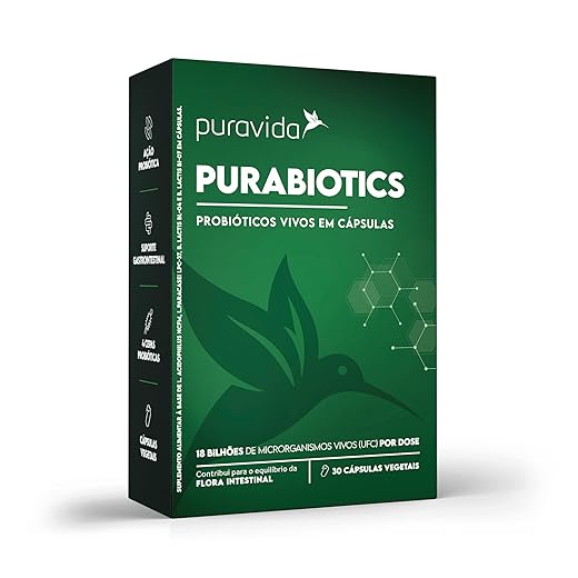 Puravida Suplemento de fibra alimentar Purabiotics 30 cápsulas