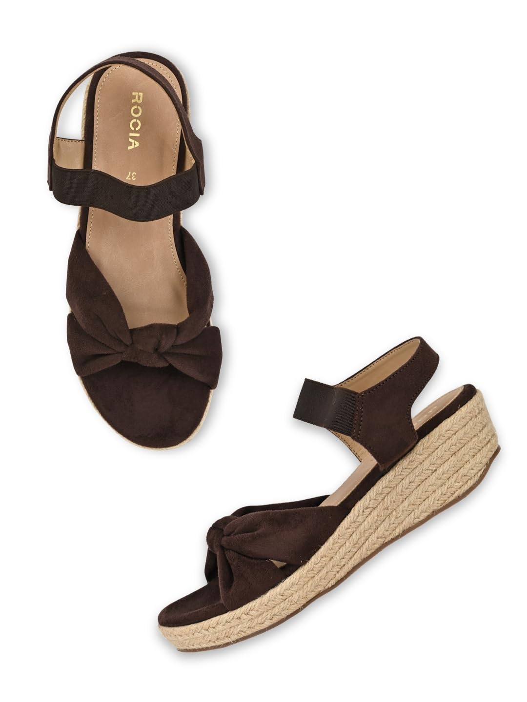 ROCIA By Regal Black Women Knotted Suede Espadrilles (B0CWVK4V8H) Amazon Price History, Amazon Price Tracker