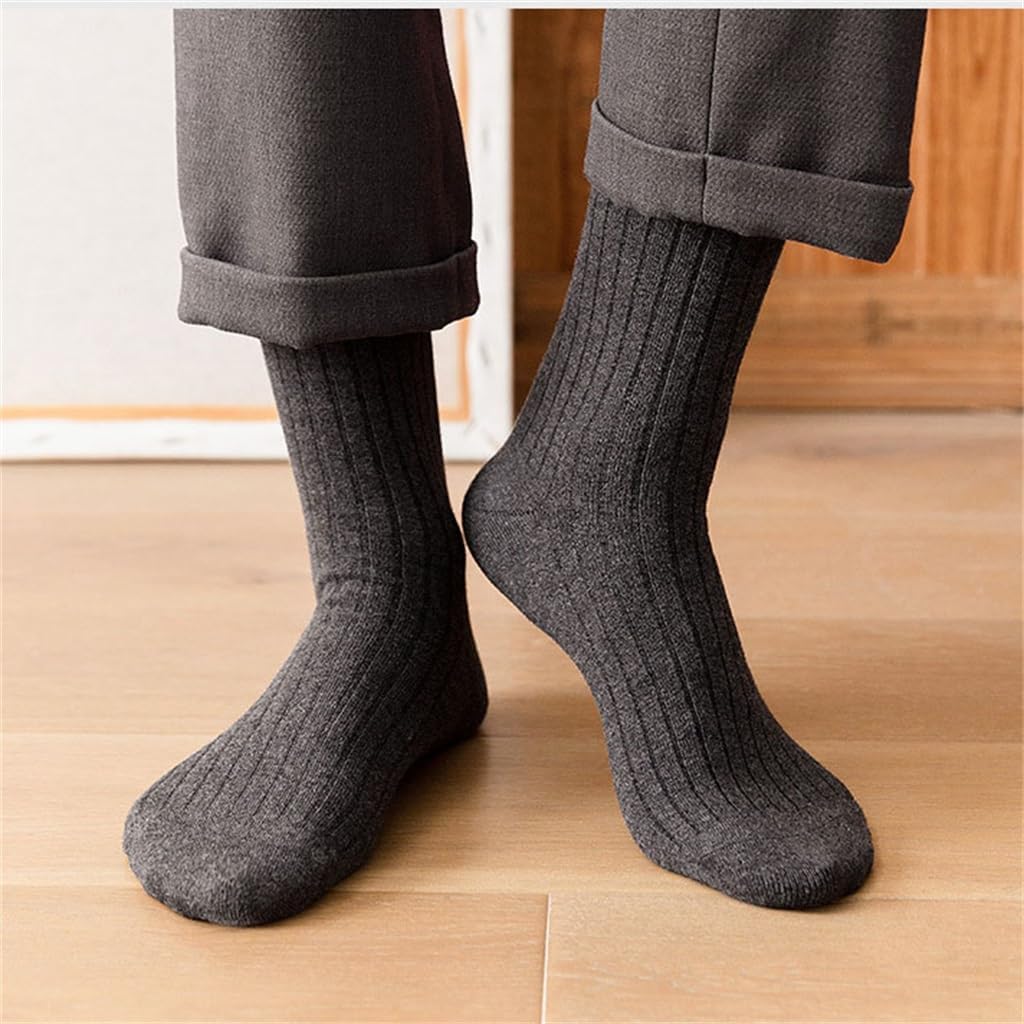 Men S Autumn and Winter Cotton Socks Medium Tube Needle